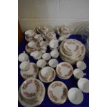 LARGE QUANTITY OF COLCLOUGH WAYSIDE HONEYSUCKLE PATTERN TEA WARES