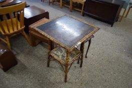 VICTORIAN BAMBOO FRAMED TWO-TIER TABLE, 57CM WIDE