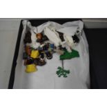 COLLECTION OF PAINTED DIE-CAST FARM ANIMALS, FIGURES AND ACCESSORIES