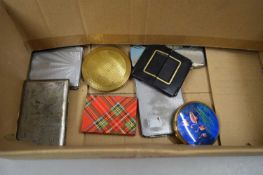BOX VARIOUS VINTAGE POWDER COMPACTS AND CIGARETTE CASES