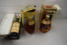 MIXED LOT COMPRISING TWO BOTTLES OF HAIG DIMPLE WHISKY AND A FURTHER BOTTLE OF GLENLIVET WHISKY (3)