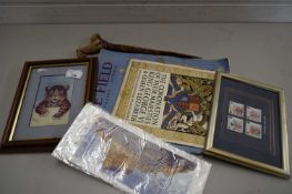 MIXED LOT: COMPRISING FRAMED LOUIS WAIN PRINT, GEORGE VI CORONATION PAMPHLET, THE FIELD CORONATION