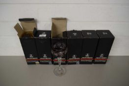 SIX BOXED NACHTMANN LONG STEMMED WINE GLASSES