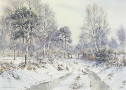 Colin W Burns (British, b.1944), 'Hainford Woods'. watercolour signed. 10x14ins.