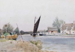 Charles M. Wigg (British, Contemporary) Norfolk Scene, watercolour on paper, signed. 9x13ins.Qty: 1