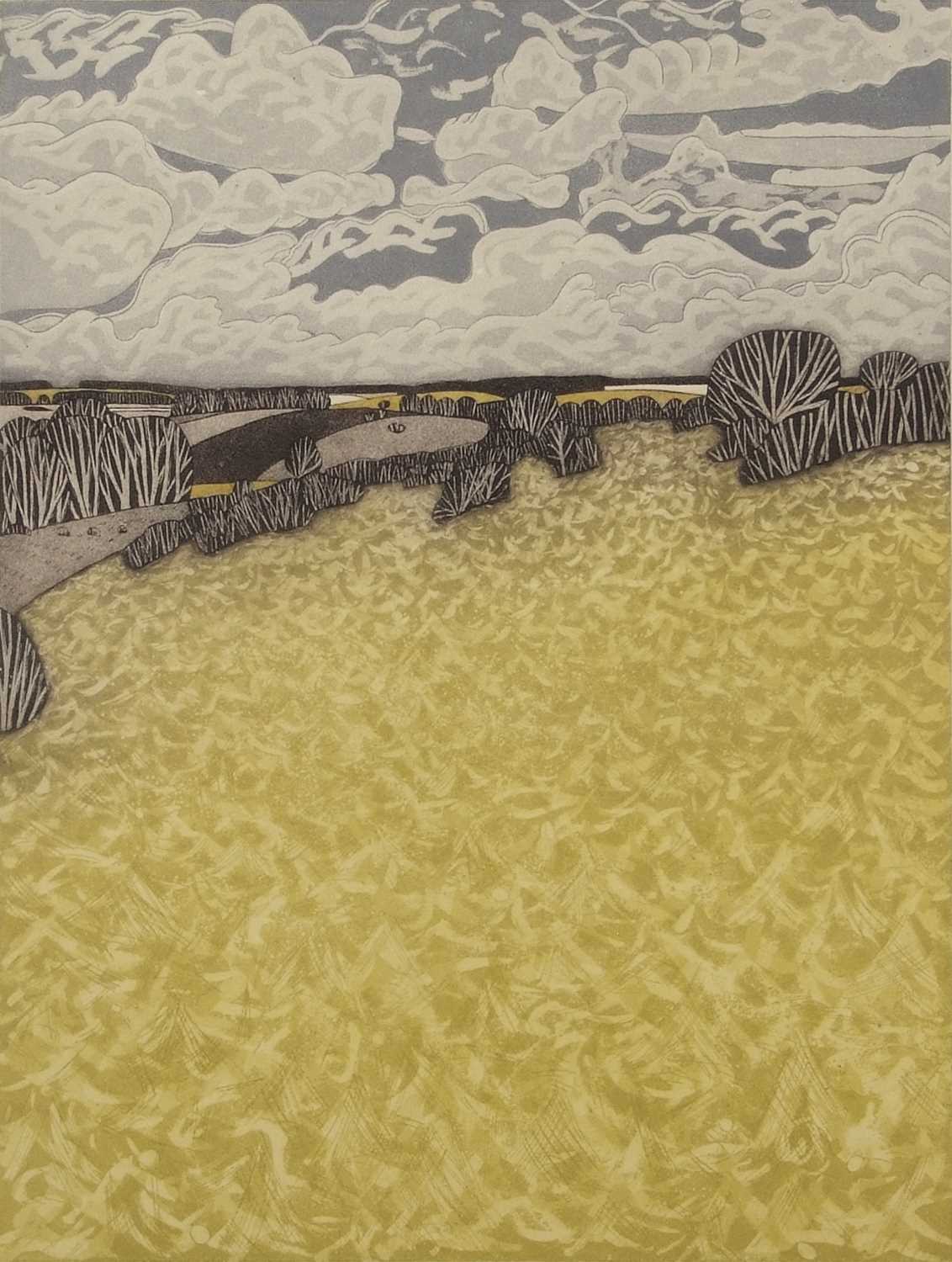 John Brunsdon (British, 1933-2014), 'Tangled Grasses', colour etching, signed and titled in pencil