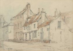 Arthur E Davies, RBA, RCA (1893-1988), Coach & Horses Inn, Bethel Street, Norwich, 1947, pencil,