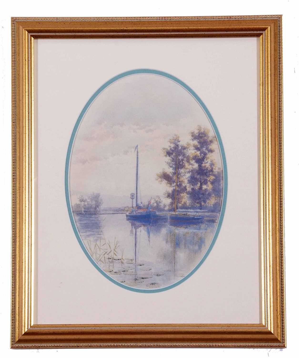Stephen John Batchelder (British,1849-1932), A pair of Broadland Scenes, 'Coldham Hall River Yare' - Image 4 of 4