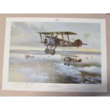 Limited edition aviation print 'Camel Flight' by Kenneth McDonough, 74/850, signed in pencil by