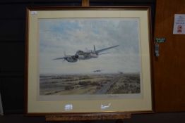 Gerald Coulson 'Low Level Strike' print of a RAF Mosquito. Artist signed to mount. Published by