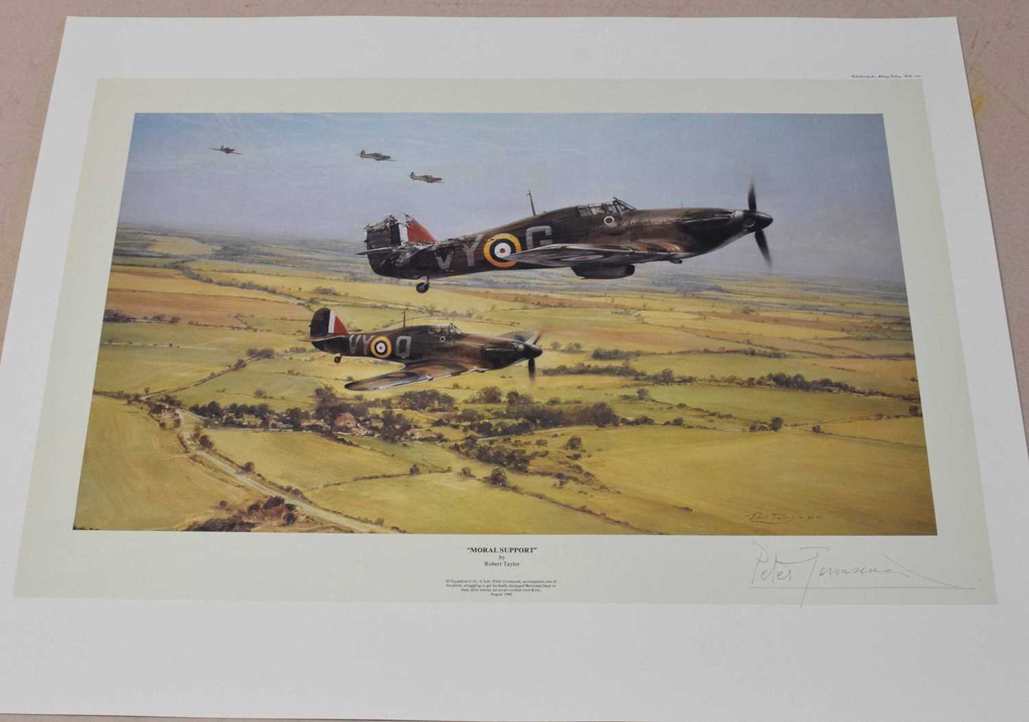 Group of aviation prints by Robert Taylor including 'Flight of Eagles', signed to mount by Adolf - Image 2 of 4