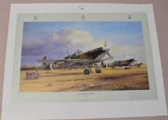 Group of limited edition aviation prints by Robert Taylor including 'Eagle Squadron Scramble',