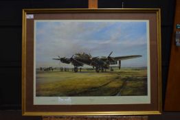 Robert Taylor 'Crewing Up' print of a Lancaster. Limited edition 57/850. Artist signed to the mount,