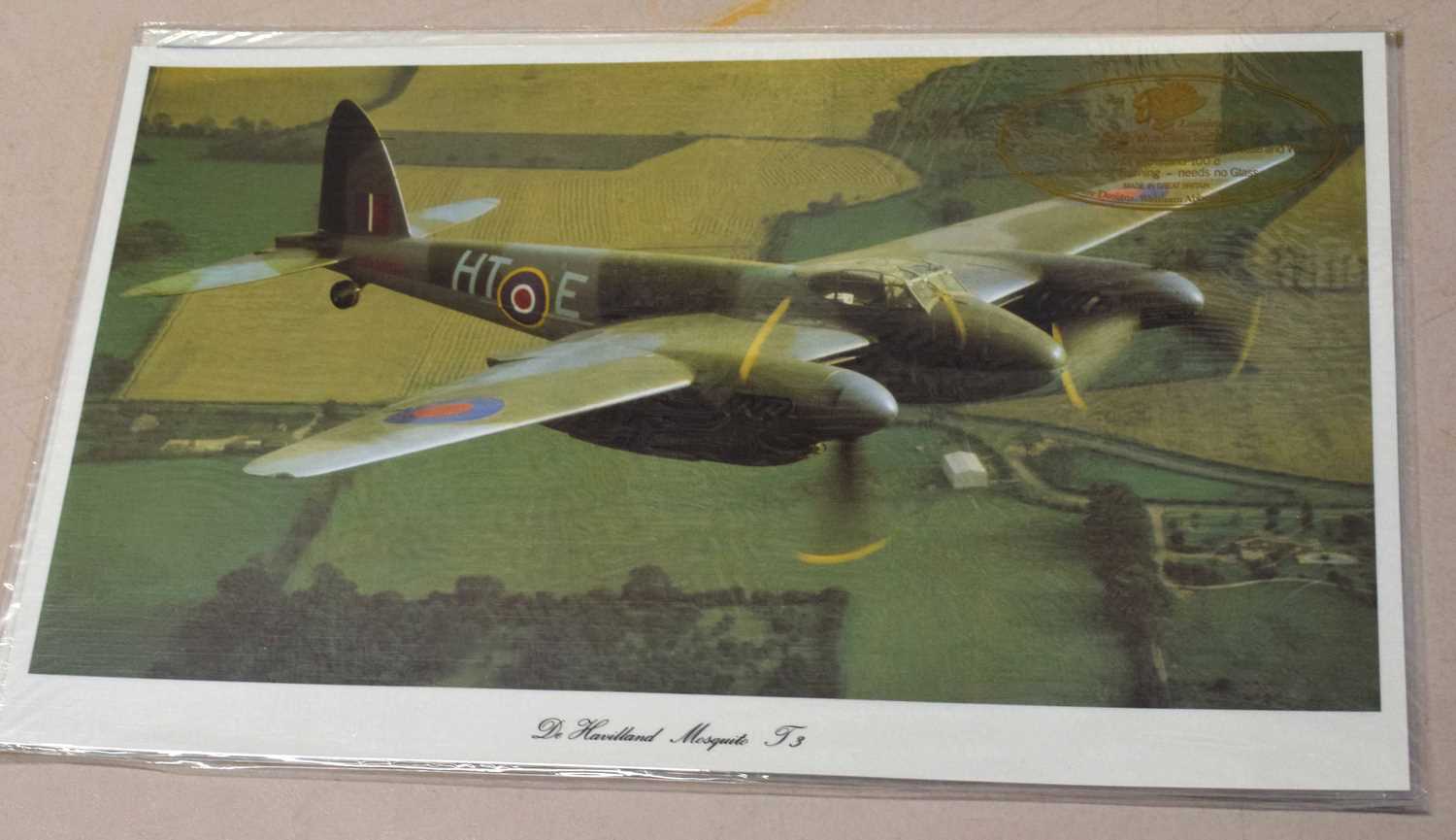 Group of laminated prints in original wrapping of a Hawker Hurricane, Spitfire Mk IA, Westland - Image 4 of 4