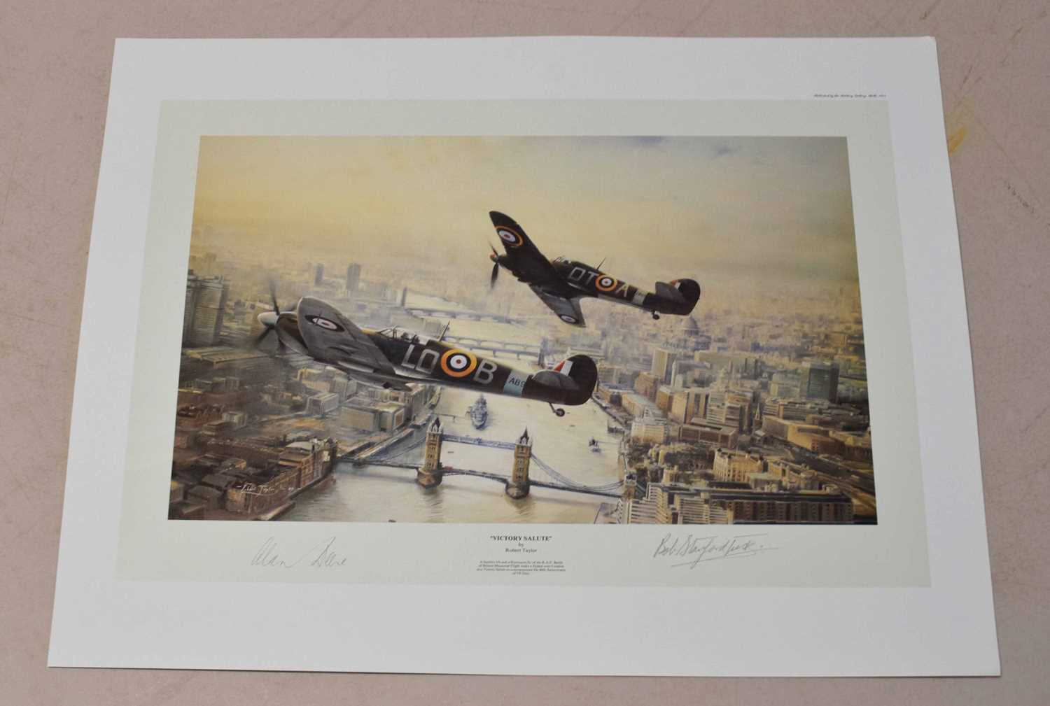 Group of aviation prints by Robert Taylor including 'Flight of Eagles', signed to mount by Adolf - Image 3 of 4