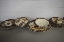 QUANTITY OF ROYAL WORCESTER PALISSY GAME SERIES DINNER WARES