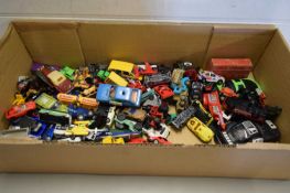 LARGE BOX OF MIXED TOY VEHICLES TO INCLUDE CORGI