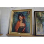 AFTER LOUIS SHABNER, 'MELANIE', VINTAGE COLOURED PRINT, FRAMED