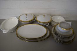 QUANTITY OF BAVARIAN GILT RIMMED DINNER WARES