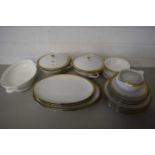 QUANTITY OF BAVARIAN GILT RIMMED DINNER WARES