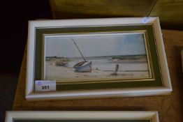 JASON PARTNER, 'HIGH AND DRY, BLAKENEY', WATERCOLOUR, F/G, 26CM WIDE