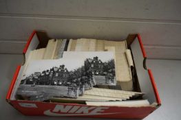 BOX CONTAINING LARGE QUANTITY OF DUPLICATE POSTCARDS DEPICTING SANDRINGHAM HOUSE AND VARIOUS OTHERS
