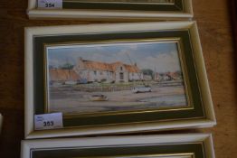 JASON PARTNER, 'SUMMER AT OVERY STAITHE, NORFOLK', WATERCOLOUR, F/G, 26CM WIDE