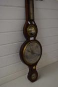 19TH CENTURY MAHOGANY CASED BANJO BAROMETER