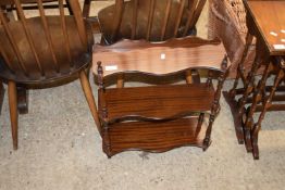 MAHOGANY THREE TIER WALL SHELF