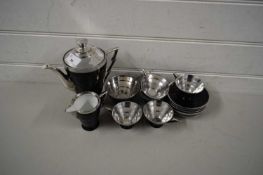 CONTINENTAL STERLING SILVER LUSTRE FINISH COFFEE SET