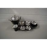 CONTINENTAL STERLING SILVER LUSTRE FINISH COFFEE SET