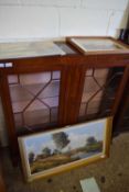 REPRODUCTION MAHOGANY VENEERED ASTRAGAL GLAZED DISPLAY CABINET