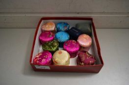 BOX OF SMALL MODERN ORIENTAL JEWELLERY BOXES