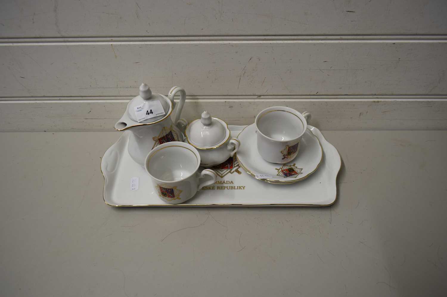 A CZECH REPUBLIC MINIATURE TEA SET WITH TRAY