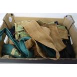 BOX CONTAINING VINTAGE FISHING ROD CASES