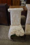 19TH CENTURY PRIE DIEU PRAYER CHAIR WITH LOOSE FLORAL COVER