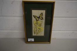 CASH'S OF COVENTRY SILK PICTURE 'SWALLOWTAIL BUTTERFLY AND GREAT SPEARWORT', F/G