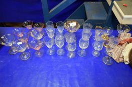 COLLECTION OF MIXED SMALL DRINKING GLASSES