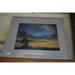 EILEEN M COXON, NORFOLK SUNSET, PASTEL, F/G