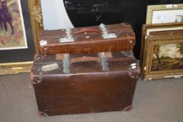 TWO VINTAGE SUITCASES