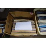 ONE BOX MIXED RECORDS TO INCLUDE ABBA, DAVID BOWIE ETC