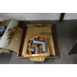 SERVING TRAY PLUS VARIOUS WOODEN NUMBERED BLOCKS