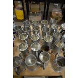 COLLECTION OF MODERN PEWTER TANKARDS