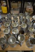 COLLECTION OF MODERN PEWTER TANKARDS