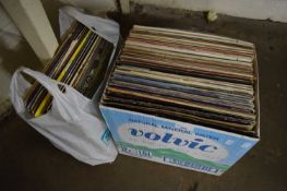 ONE BOX AND ONE BAG OF ASSORTED RECORDS