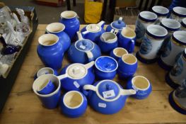 COLLECTION OF VARIOUS DEVON WARE POTTERY TO INCLUDE VASES, JUGS, ETC