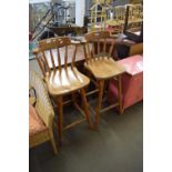 PAIR OF MODERN BAR STOOLS