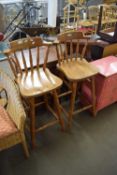 PAIR OF MODERN BAR STOOLS