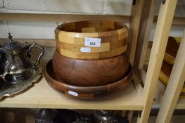 QUANTITY OF WOODEN BOWLS