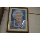 FRAMED PORTRAIT OF THE QUEEN